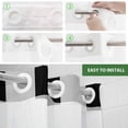 thumbnail image 6 of No Hook Shower Curtain, Black White Plaid Long Bathtub Curtains with Snap in Liner, Spring Farmhouse Buffalo Checkered Waterproof Washable Fabric Shower Curtain Set, 72"W x 84"L, 6 of 9