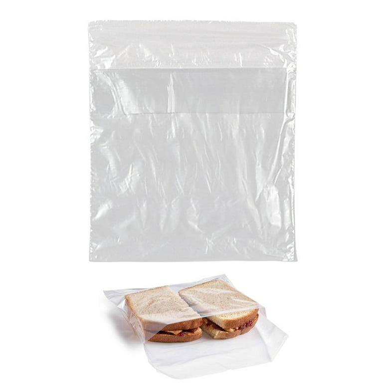 Plastimade Disposable Plastic Sandwich Bags With Fold Close Top 200 Bags,  Great For Home, Office, Vacation, Traveling, Sandwich, Fruits, Nuts, Cake