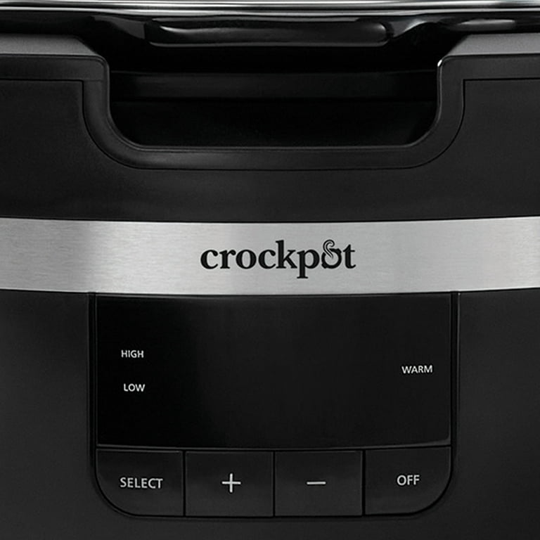 Crock-Pot 6 Qt ThermoShield Slow Cooker w/ Locking Lid, Black (Open Box)