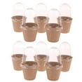 thumbnail image 2 of 10Pcs Plant Nursery Pots with Humidity Dome, Seed Starter Pots Biodegradable Peat Pots, Seedlings Planting Pots for Indoor Outdoor Garden, 2 of 7