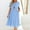 Blue, variant on Women Summer Dress Casual Crew Neck Mid Length Dress Short Sleeve A Line Dress Beach Dress Business Dresses for Women Casual Fall Dresses for Women Translucent Dresses for Women