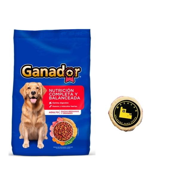 Ganador Original Adulto 25 kg + Mazacan Para Perro 1 pza