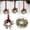 J, variant on 6 Pcs 9.8" Christmas Wreaths for Windows Kitchen Cabinets, Kitchen Cabinet Wreath, Mini Christmas Wreath with Cedar Cypress Eucalyptus Leaf Pinecones Red Berried Bow for Fireplace Front Door