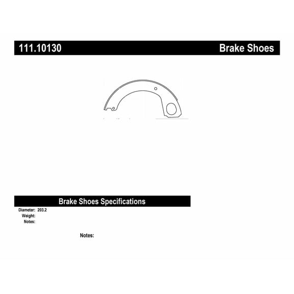 Centric (111.10130) Brake Shoe