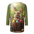 thumbnail image 3 of Generic Happy Easter Shirts Women Sequin Bunny Shirt Cute Rabbit Graphic T Shirt Funny Short Sleeve Tee Tops, 3 of 4