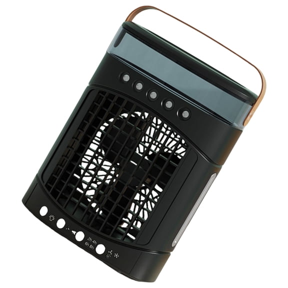 Desk Cooling Fan with Night Light Air Conditioning Oscillating Desktop Misting Fan for Bedroom Office