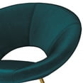 thumbnail image 2 of Barrett 24 inch Wide Mid Century Modern Accent Chair in Teal Velvet Fabric, 2 of 13