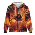 thumbnail image 4 of Uorisanigo Red Spider Womens Full Zip Hoodie Slight Stretch Loose Oversized Casual Sweatshirts Size 4XL Soft Casual Comfy Gym Tops Warm Workout Sweatshirts, 4 of 7