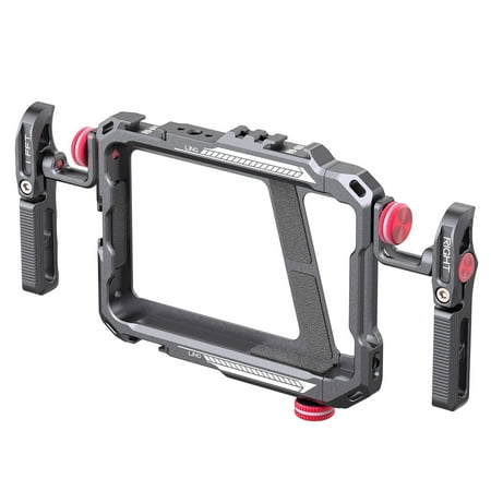 

Metal Phone Cage Smartphone Video Rig Aluminum Alloy Dual Handles with 14 Inch Screw Holes Cold Shoe Mount Rrri Locating Hole Replacement for 13 / 13 Pro Max/ X