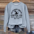 thumbnail image 4 of Witches Brew Coffee Halloween Sweatshirts for Women Long Sleeve Crewneck Funny Witch Graphic Sweatshirt Pullover Tops, 4 of 5