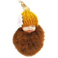 thumbnail image 4 of Llavero con forma de bola de pelo de muñeca, bolso, coche, muñeco de peluche de dibujos animados, colgante, pequeño regalo, artesanía, 4 of 6