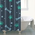thumbnail image 4 of Paw Prints and Bones Shower Curtain 84"x72" ,Bathroom Decorative Shower Curtains Set with 12 Hooks,Modern Waterproof Washable Shower Curtain, 4 of 6