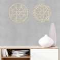 thumbnail image 2 of Mandala Wooden Wall Art Set of 2, Geometric Circles Lattice Royal Artwork, Birch Plywood Rustic Wall Art Accent for Hallway Bedroom Living Room and Offices, 11.4" X 11.4" X 0.1", by Ambesonne, 2 of 4