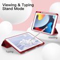 thumbnail image 5 of JETech Case for iPad 10.2 Inch 2021/2020/2019 (9th/8th/7th) Model with Pencil Holder, Slim Tablet Cover with Soft TPU Back, Auto Wake/Sleep (Red), 5 of 8