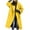 Yellow, variant on LYXSSBYX Winter Coats for Women Fall and Winter Straight Cardigan Button Pocket Coat