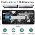 thumbnail image 2 of World Map Gaming Mouse Pad Black Desk Mat,Desk Pad XXL Mouse Pads for Desk 35.4x15.7in Mousepad with Stitched Edges,Non-Slip Rubber Base,Waterproof Computer Keyboard Pad for Gamer,Office&Work, 2 of 7