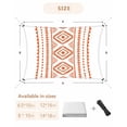 thumbnail image 6 of Sun Shade Sail 6.5x10Ft Boho Orange Geometric Striped Farmhouse Style Uv Block Sunshade Canopy Outdoor Shade Cover Rectangle Shade Cloth For Patio Garden Yard Deck Pergola, 6 of 6
