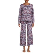 Jessica Simpson Women's Floral Top and Pants Sleep Set, 2-Piece