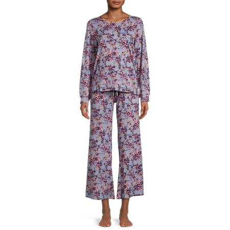 Jessica Simpson Women's Floral Top and Pants Sleep Set, 2-Piece