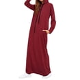 thumbnail image 6 of Celmia Women's Loose Long Sleeve Hooded Dresses Drawstring Sweatshirts, 6 of 14
