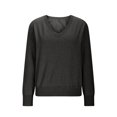 thumbnail image 5 of Loose Fit Pullover With V Neck Design Women's Long Sleeve Polyester Knit Sweater, 5 of 11