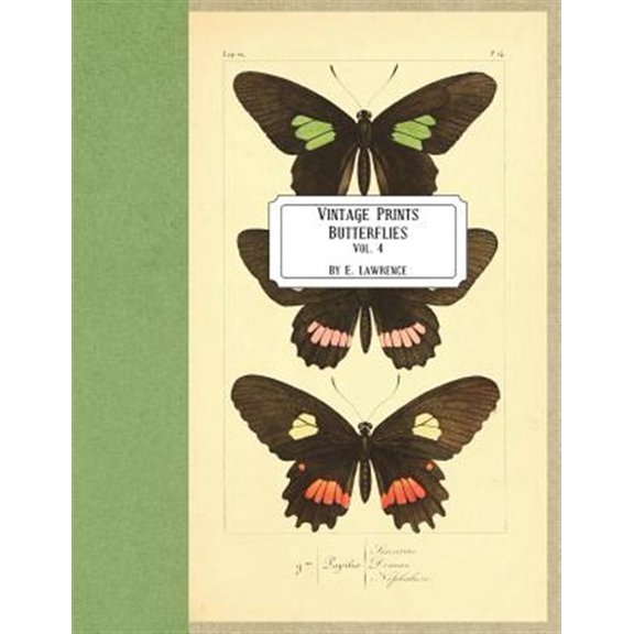 Pre-Owned Vintage Prints: Butterflies: Vol. 4 Paperback 1721569162 9781721569168 E. Lawrence