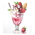 thumbnail image 6 of Yayeee Magnetic Dishwasher Cover for The Front Decoration Home Kitchen Machine Sticker Protector, Strawberry Ice Cream Pattern, 6 of 6