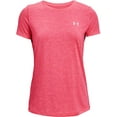 thumbnail image 5 of Under Armour Women's Heat Tech -Twist Quick Dry Workout T-Shirt, 1277206 (Pink & Silver, XS), 5 of 7