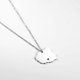 thumbnail image 2 of Poland Map Necklace, Simple Love Capital Warsaw Structure Chart Pendant Pendant Titanium Steel Ladies Clavicle Chain (Silver), 2 of 2