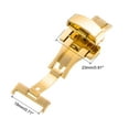 thumbnail image 2 of Push Button Folding Deployment Clasp Solid Steel Buckle for 18mm Leather Watch Strap, Gold Tone, 2 of 5