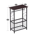 thumbnail image 5 of SamyoHome Metal Frame Accent Table with Storage Basket, Magazine Holder Side Table, Multifunctional Bathroom Table, 5 of 11