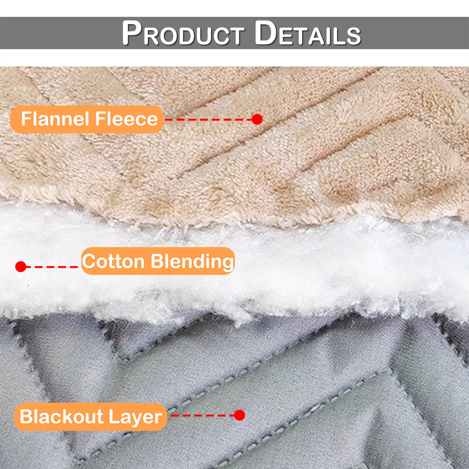 Lapalife Quilted Heavy Duty 100% Blackout Curtain, Thermal Insulated Thick Heat Sound Cold Blocking Winter Curtain for Living Room Bedroom, 1 Panel