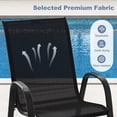 thumbnail image 6 of Costway Set of 4 Patio Dining Chairs Stackable Armrest Space Saving Garden Black, 6 of 8