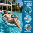 thumbnail image 4 of IFRINID Inflatable Pool Hammock Float Chair with Headrest and Armrests, PVC Water Lounge Float for Pool Beach and Lake, 4 of 7