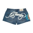 thumbnail image 2 of Ed Hardy Flame Skull Denim Shorts - WEHD8000-6 (Retro Medium, XS), 2 of 2