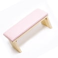 thumbnail image 4 of Reposabrazos para uñas de estilo japonés, suave piel sintética, doble capa de madera, para manicura, cojín de mesa, color rosa, 4 of 12