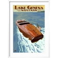 thumbnail image 2 of Art.com Lake Geneva, Wisconsin - Chris Craft Wooden Boat Art Print by Lantern Press, White Frame Wall Art, 21" x 29", 2 of 5