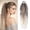 Light Pink Grey Mix, variant on Boho Dreadlock Hair Extensions Braided Ponytails 24 Inch