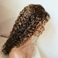 thumbnail image 4 of LEMENTINE Full Frontal Lace Glueless #P4/27 Highlight piano Color WATER WAVE 200% High-Density Pre-Plucked Human Hair Wigs Long Hair, 18"-30", 4 of 9