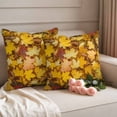 thumbnail image 2 of Fall Maple Leaves Outdoor Waterproof Pillow Covers, Autumn Orange Deciduous Pastoral Decorative Square Throw Pillowcase Sofa Cushion Sham for Patio/Couch/Chair, 24"x24" 2 Pack, 2 of 8