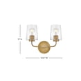 thumbnail image 2 of 853452HB-CL Lark Kline - 24W 2 LED Small Bath Vanity-11 Inches Tall and 14.25 Inches Wide-Heritage Brass Finish, 2 of 9