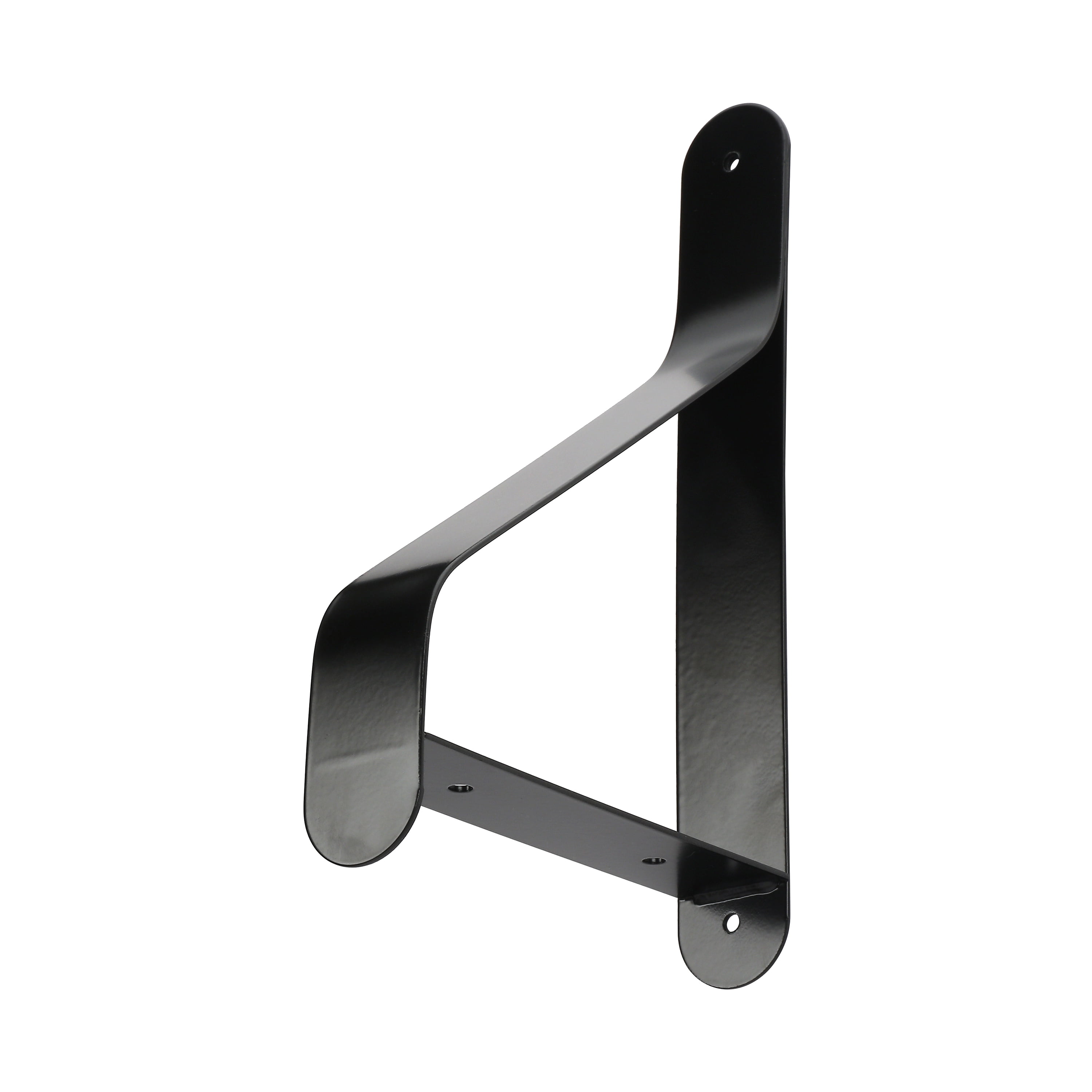 Hyper Tough 6-Inch Black Metal Ribbon Shelf Bracket, 8134