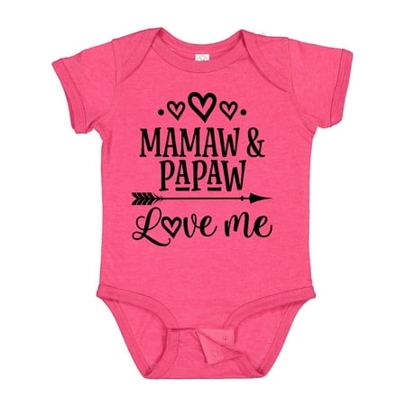 

Inktastic Mamaw and Papaw Love Me Gift Baby Girl Bodysuit