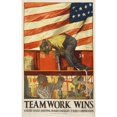 thumbnail image 2 of Hibberd Van Buren Kline 17x24 Gold Ornate Framed and Double Matted Museum Art Print Titled - Teamwork Wins (1917), 2 of 4