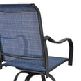 thumbnail image 6 of Patio Festival Metal 6-Piece Outdoor Swivel High-Seating Dining Set in Blue, 6 of 8