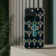 thumbnail image 3 of DistinctInk Clear Hybrid Case for Apple iPhone 13 Pro Max (6.7" Screen) - Vibrant Christian Crosses in Bold Design - Tempered Glass Back, 3 of 8