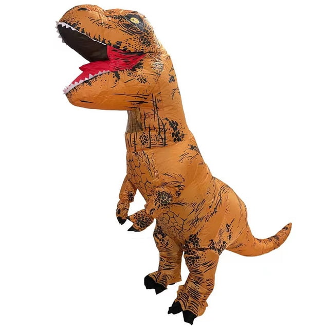 Disfraz inflable de dinosaurio tiranosaurio musculoso para adultos, para Halloween, para fiesta, divertidos accesorios