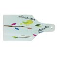 thumbnail image 2 of Birds Cutting Board, Colorful Birds Singing on Tree Best Happiness Mascots Humor Illustration, Decorative Tempered Glass Cutting and Serving Board, Wine Bottle Shape, Multicolor, by Ambesonne, 2 of 5