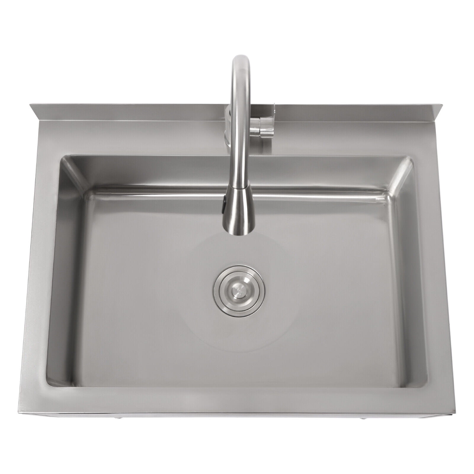 Sink Stainless Steel Sink Free Standing Single Bowl Kitchen Sink 30.8*22*39.5in