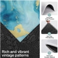 thumbnail image 3 of Blue and Gold Marble Wavy Veins Pattern Kitchen Rugs Sets Of 3,Kitchen Runner Rugs Non Skid Washable,Decorative Kitchen Floor Mats for Kitchen,Sink,Laundry,17"x30"+ 17"x47" + 17"x59", 3 of 6